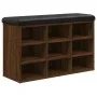 Shoe bench engineered wood oak brown 82x32x50 cm by , Benches for halls and storage - Ref: Foro24-835109, Price: 75,63 €, Dis...
