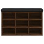 Schuhbank aus Holzwerkstoff Eiche braun 82x32x50 cm von , Bänke für Hallen und Lager - Ref: Foro24-835109, Preis: 76,79 €, Ra...