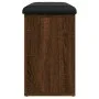 Shoe bench engineered wood oak brown 82x32x50 cm by , Benches for halls and storage - Ref: Foro24-835109, Price: 75,63 €, Dis...