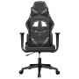 Silla gaming de masaje cuero sintético negro y camuflaje en Sillas gaming | Comprar online en Foro24