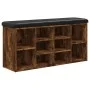 Shoe bench engineered wood smoked oak 102x32x50 cm by , Benches for halls and storage - Ref: Foro24-835114, Price: 84,42 €, D...