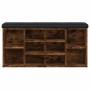 Shoe bench engineered wood smoked oak 102x32x50 cm by , Benches for halls and storage - Ref: Foro24-835114, Price: 87,29 €, D...