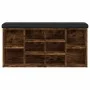 Shoe bench engineered wood smoked oak 102x32x50 cm by , Benches for halls and storage - Ref: Foro24-835114, Price: 84,42 €, D...