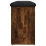 Shoe bench engineered wood smoked oak 102x32x50 cm by , Benches for halls and storage - Ref: Foro24-835114, Price: 87,29 €, D...