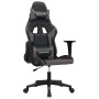 Silla gaming de masaje cuero sintético negro y gris en Sillas gaming | Comprar online en Foro24