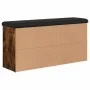 Shoe bench engineered wood smoked oak 102x32x50 cm by , Benches for halls and storage - Ref: Foro24-835114, Price: 84,42 €, D...