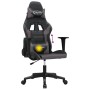 Silla gaming de masaje cuero sintético negro y gris en Sillas gaming | Comprar online en Foro24