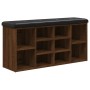 Schuhbank aus Holzwerkstoff Eiche braun 102x32x50 cm von , Bänke für Hallen und Lager - Ref: Foro24-835116, Preis: 88,10 €, R...