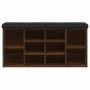 Schuhbank aus Holzwerkstoff Eiche braun 102x32x50 cm von , Bänke für Hallen und Lager - Ref: Foro24-835116, Preis: 88,10 €, R...