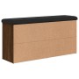 Schuhbank aus Holzwerkstoff Eiche braun 102x32x50 cm von , Bänke für Hallen und Lager - Ref: Foro24-835116, Preis: 88,10 €, R...