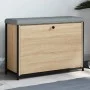Shoe bench with folding drawer Sonoma oak 82x32x56 cm by , Benches for halls and storage - Ref: Foro24-835123, Price: 80,82 €...