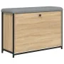 Shoe bench with folding drawer Sonoma oak 82x32x56 cm by , Benches for halls and storage - Ref: Foro24-835123, Price: 80,82 €...