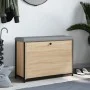 Shoe bench with folding drawer Sonoma oak 82x32x56 cm by , Benches for halls and storage - Ref: Foro24-835123, Price: 80,82 €...