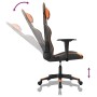Silla gaming de masaje cuero sintético negro y naranja en Sillas gaming | Comprar online en Foro24