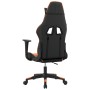 Silla gaming de masaje cuero sintético negro y naranja en Sillas gaming | Comprar online en Foro24