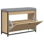 Shoe bench with folding drawer Sonoma oak 82x32x56 cm by , Benches for halls and storage - Ref: Foro24-835123, Price: 80,82 €...