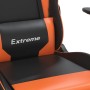 Silla gaming de masaje cuero sintético negro y naranja en Sillas gaming | Comprar online en Foro24