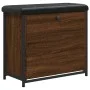 Shoe bench with folding drawer brown oak 62x32x56 cm by , Benches for halls and storage - Ref: Foro24-835121, Price: 67,76 €,...