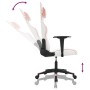 Silla gaming de masaje cuero sintético blanco y rosa en Sillas gaming | Comprar online en Foro24