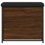Shoe bench with folding drawer brown oak 62x32x56 cm by , Benches for halls and storage - Ref: Foro24-835121, Price: 67,76 €,...