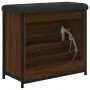 Shoe bench with folding drawer brown oak 62x32x56 cm by , Benches for halls and storage - Ref: Foro24-835121, Price: 67,76 €,...