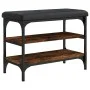 Shoe bench engineered wood smoked oak 62x32x47 cm by , Benches for halls and storage - Ref: Foro24-835154, Price: 56,92 €, Di...