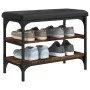 Shoe bench engineered wood smoked oak 62x32x47 cm by , Benches for halls and storage - Ref: Foro24-835154, Price: 56,92 €, Di...