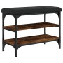 Shoe bench engineered wood smoked oak 62x32x47 cm by , Benches for halls and storage - Ref: Foro24-835154, Price: 57,83 €, Di...