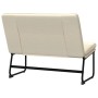 Banco de tela color crema 100x75x76 cm en Bancos | Comprar online en Foro24