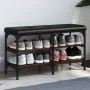 Shoe bench engineered wood oak brown 82x32x47 cm by , Benches for halls and storage - Ref: Foro24-835161, Price: 57,56 €, Dis...