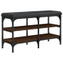 Shoe bench engineered wood oak brown 82x32x47 cm by , Benches for halls and storage - Ref: Foro24-835161, Price: 58,24 €, Dis...
