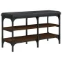 Shoe bench engineered wood oak brown 82x32x47 cm by , Benches for halls and storage - Ref: Foro24-835161, Price: 57,56 €, Dis...