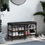 Shoe bench engineered wood oak brown 82x32x47 cm by , Benches for halls and storage - Ref: Foro24-835161, Price: 57,56 €, Dis...