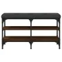 Shoe bench engineered wood oak brown 82x32x47 cm by , Benches for halls and storage - Ref: Foro24-835161, Price: 57,56 €, Dis...