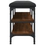Schuhbank aus Holzwerkstoff Eiche braun 82x32x47 cm von , Bänke für Hallen und Lager - Ref: Foro24-835161, Preis: 58,30 €, Ra...