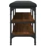 Shoe bench engineered wood oak brown 82x32x47 cm by , Benches for halls and storage - Ref: Foro24-835161, Price: 57,56 €, Dis...