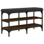 Shoe bench engineered wood oak brown 82x32x47 cm by , Benches for halls and storage - Ref: Foro24-835161, Price: 57,56 €, Dis...