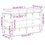 Schuhbank aus Holzwerkstoff Eiche braun 82x32x47 cm von , Bänke für Hallen und Lager - Ref: Foro24-835161, Preis: 58,30 €, Ra...