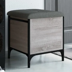 Sonoma gray engineered wood storage bench 42x42x45 cm by , Benches for halls and storage - Ref: Foro24-835135, Price: 50,59 €...