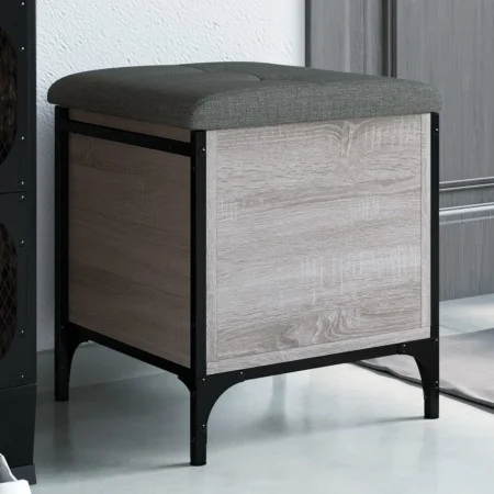 Sonoma gray engineered wood storage bench 42x42x45 cm by , Benches for halls and storage - Ref: Foro24-835135, Price: 50,59 €...