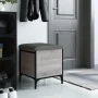 Sonoma gray engineered wood storage bench 42x42x45 cm by , Benches for halls and storage - Ref: Foro24-835135, Price: 50,59 €...