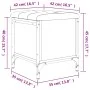 Sonoma gray engineered wood storage bench 42x42x45 cm by , Benches for halls and storage - Ref: Foro24-835135, Price: 50,59 €...