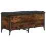 Engineered wood storage bench smoked oak 102x42x45 cm by , Benches for halls and storage - Ref: Foro24-835149, Price: 87,73 €...