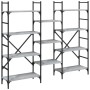Regal aus technischem Holz in Sonoma-Grau, 160 x 28,5 x 136,5 cm von , Bücherregale und Regale - Ref: Foro24-838876, Preis: 1...
