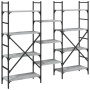 Regal aus technischem Holz in Sonoma-Grau, 160 x 28,5 x 136,5 cm von , Bücherregale und Regale - Ref: Foro24-838876, Preis: 1...