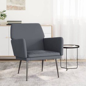 Sillón de terciopelo gris oscuro 62x79x79 cm en Sillones | Comprar online en Foro24