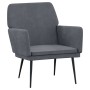 Sillón de terciopelo gris oscuro 62x79x79 cm en Sillones | Comprar online en Foro24