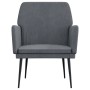 Sillón de terciopelo gris oscuro 62x79x79 cm en Sillones | Comprar online en Foro24