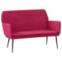 Banco de terciopelo rojo tinto 108x79x79 cm en Bancos | Comprar online en Foro24