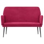 Banco de terciopelo rojo tinto 108x79x79 cm en Bancos | Comprar online en Foro24